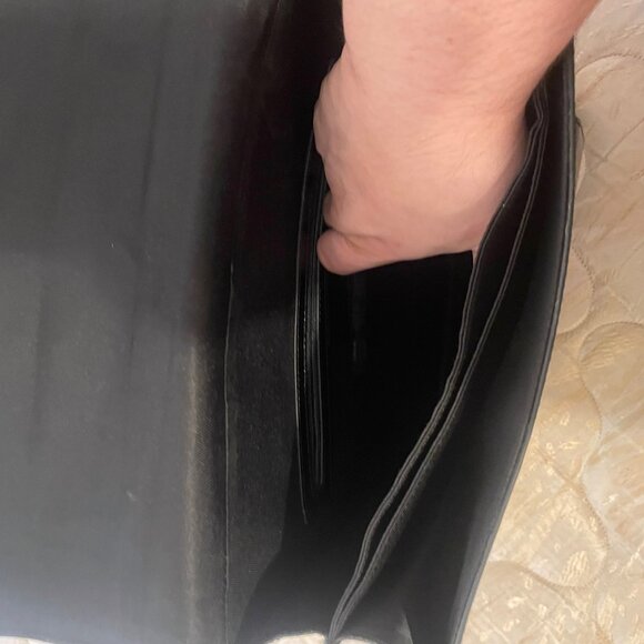 Anthropologie Black Leather Backpack w/Gold Hardware - Picture 5 of 6